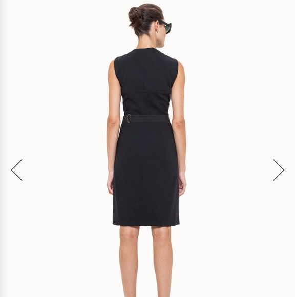 Akris Punto Black Wool Sleeveless Dress Size 6 - Picture 9 of 10